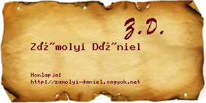 Zámolyi Dániel névjegykártya
